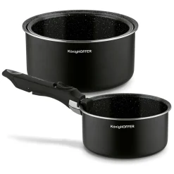 Zestaw garnków z odpinaną rączką Konighoffer Spinel Black 4 elementy indukcja