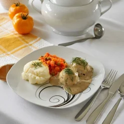 Zestaw kwadratowych talerzy porcelanowych Tadar Dolce Vita 18 elementów
