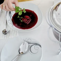 Zestaw kwadratowych talerzy porcelanowych Tadar Dolce Vita 18 elementów