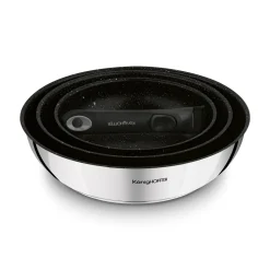 Zestaw 3 patelni głębokich z odpinaną rączką Konighoffer Colate 20 cm 24 cm 28 cm