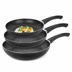 Zestaw patelni marmurkowych non-stick Tadar Marmara Black 20/24/28 cm indukcja