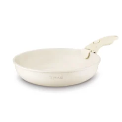 Zestaw 3 patelni Starke Pro Compacti Cream 4 elementy odpinany uchwyt