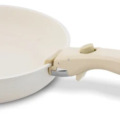 Zestaw 3 patelni Starke Pro Compacti Cream 4 elementy odpinany uchwyt