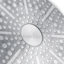 Zestaw 3 patelni Starke Pro Compacti Cream 4 elementy odpinany uchwyt