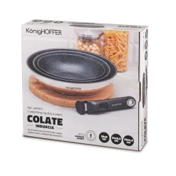 Zestaw 3 patelni z odpinaną rączką Konighoffer Colate 20 cm 24 cm 28 cm