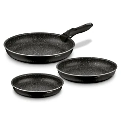 Zestaw 3 patelni z powłoką marmurową i odpinaną rączką Konighoffer Handy 20 cm 24 cm 28 cm