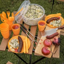 Zestaw piknikowy turystyczny dla 6 osób Tuffex 31 elementów mix kolorów