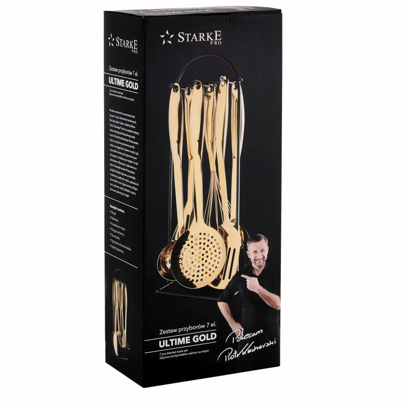 Zestaw przyborów kuchennych Starke Pro Ultime Gold 7 elementów
