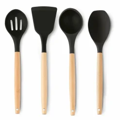Zestaw 7 przyborów kuchennych w stojaku Tadar Silico Pemi czarny