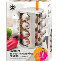 Zestaw przyprawników Konighoffer Favaro 16 elementów 17,5 x 25,5 cm