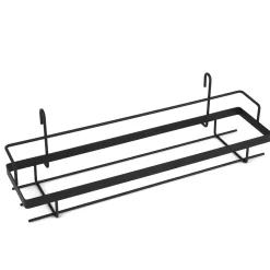 Zestaw 2 relingów kuchennych z akcesoriami Tadar 76 cm 16 elementów czarny