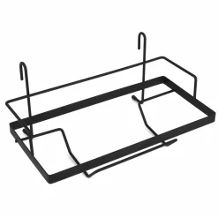 Zestaw 2 relingów kuchennych z akcesoriami Tadar 76 cm 16 elementów czarny