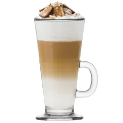 Zestaw 6 szklanek Tadar Caffee Latte 250 ml i elektryczny spieniacz do mleka