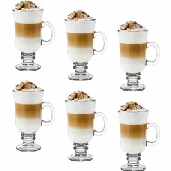 Zestaw 6 szklanek Tadar Irish 240 ml i 6 łyżeczek koktajlowych