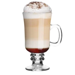 Zestaw 6 szklanek Tadar Irish 240 ml i 6 złotych łyżeczek koktajlowych