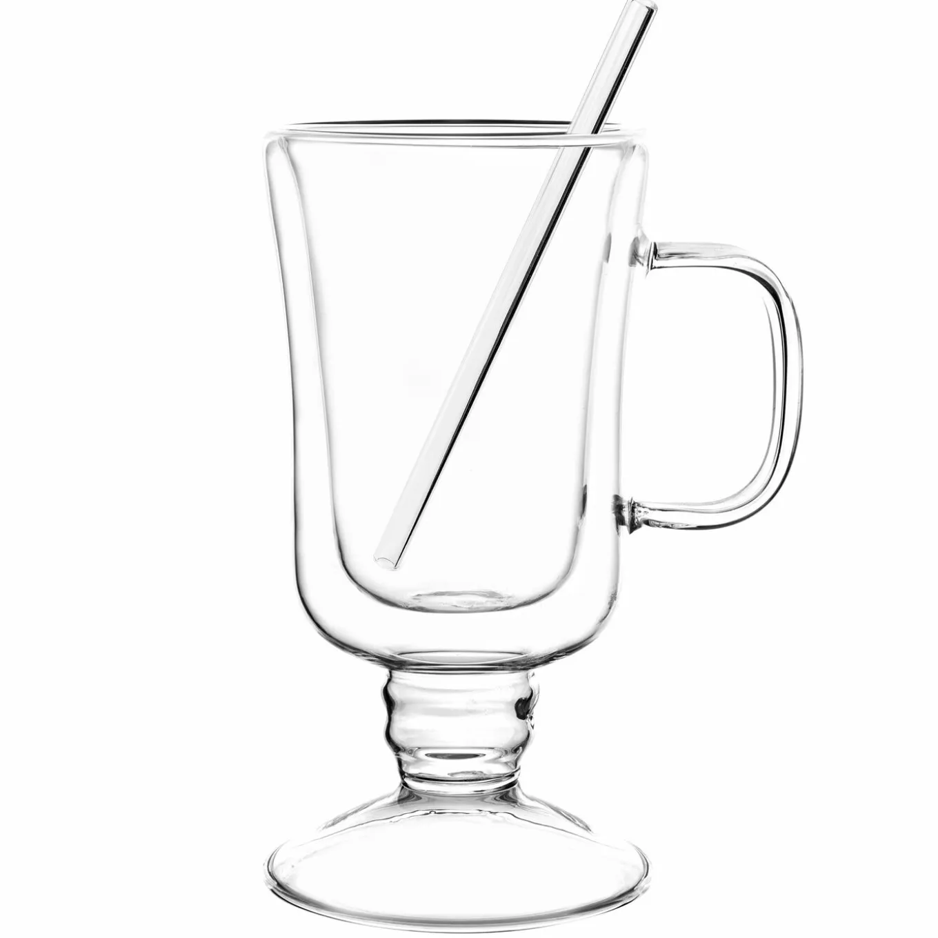 Zestaw 6 szklanek termicznych Tadar Sublime Irish 200 ml i 8 szklanych słomek