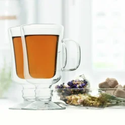 Zestaw 6 szklanek termicznych Tadar Sublime Irish 200 ml i 8 szklanych słomek