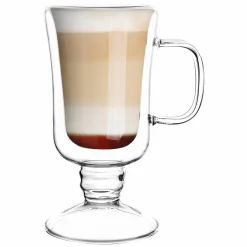 Zestaw 6 szklanek termicznych Tadar Sublime Irish 200 ml i 8 szklanych słomek